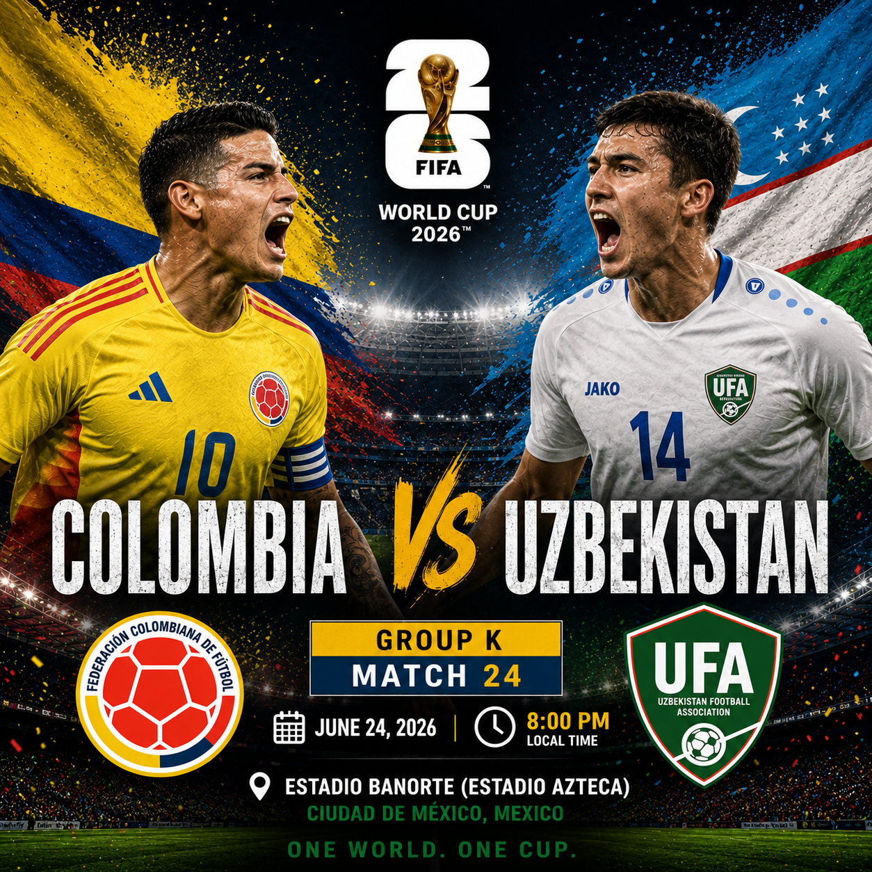 Colombia vs Uzbekistan
